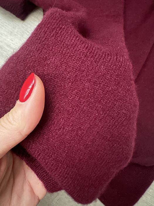 Джемпер свитер бургунди кашемир 100 процентный футболка