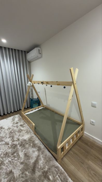 Cama Madeira Montessori + colchão