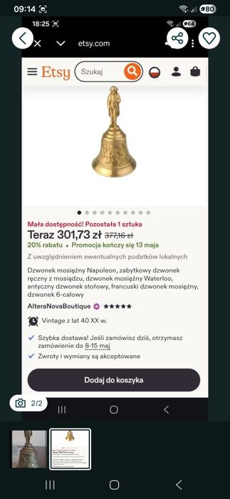 Sprzedam  dzwonek  Napoleon