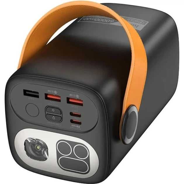 Павербанк Hoco DB160 60000mAh 100W з швидкою зарядкою та 2 ліхтариками
