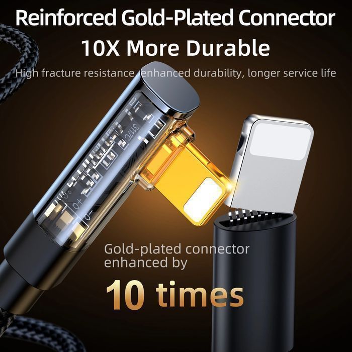 Kabel kątowy Joyroom S-UL012A6 USB-A - Ligtning 2.4A 1,2m - niebieski