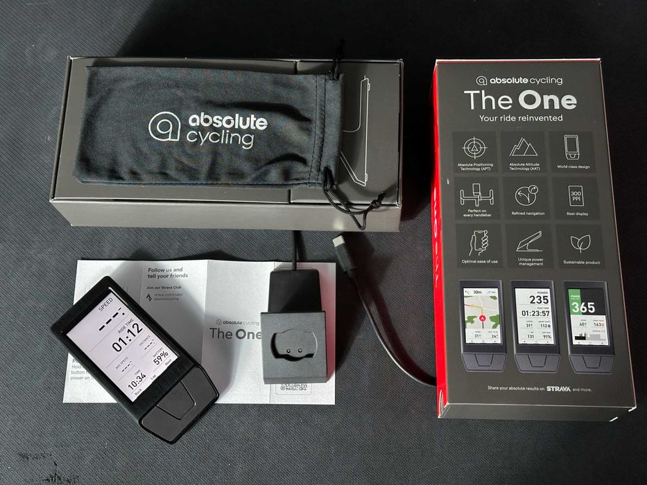 Absolute Cycling THE ONE – komputer rowerowy GPS premium + Uchwyt A