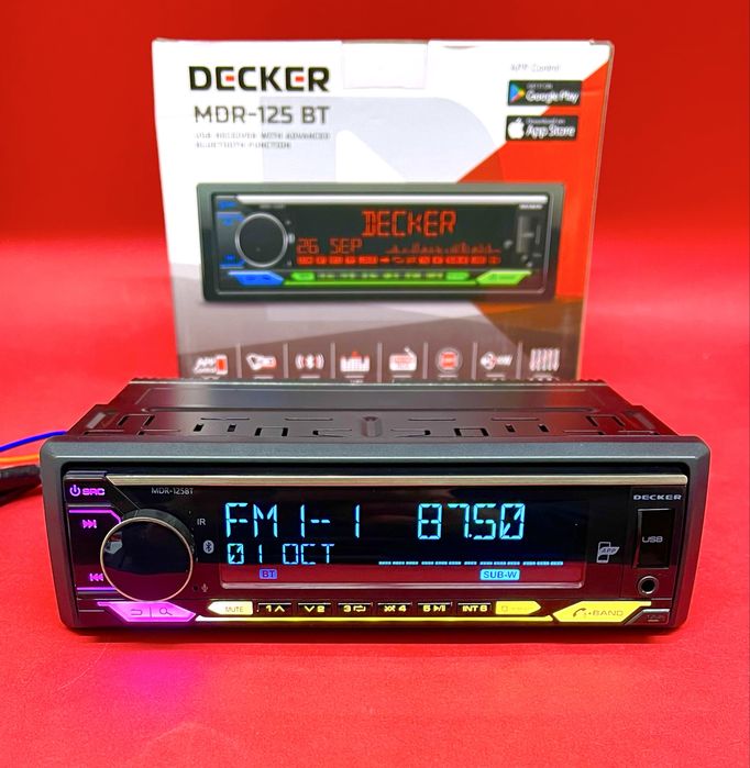 Автомагнітола Decker MDR-125 BT DSP Процесор TDA7388