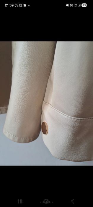 Camiseiro ecopele Zara bege xs