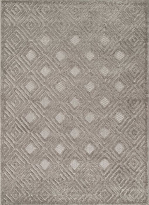 Dywan szary do salonu ,nowoczesny wycinany wzór boho