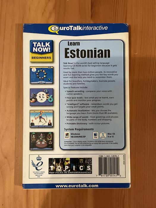 PC MAC CD Eurotalk Learn Estonian kurs estońskiego dla początkujących