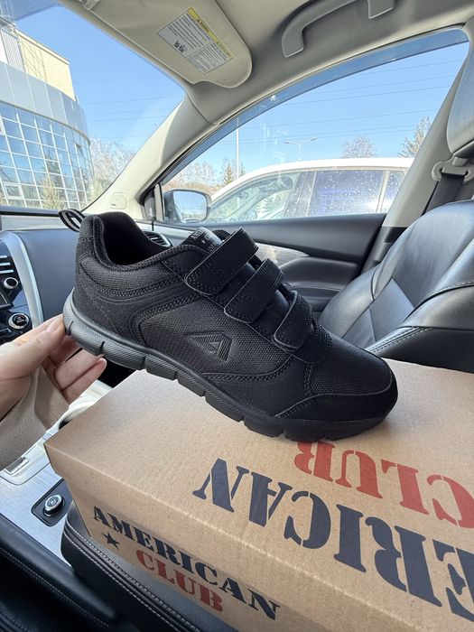 Текстильні кросівки 36-44 на липучках Amercan club