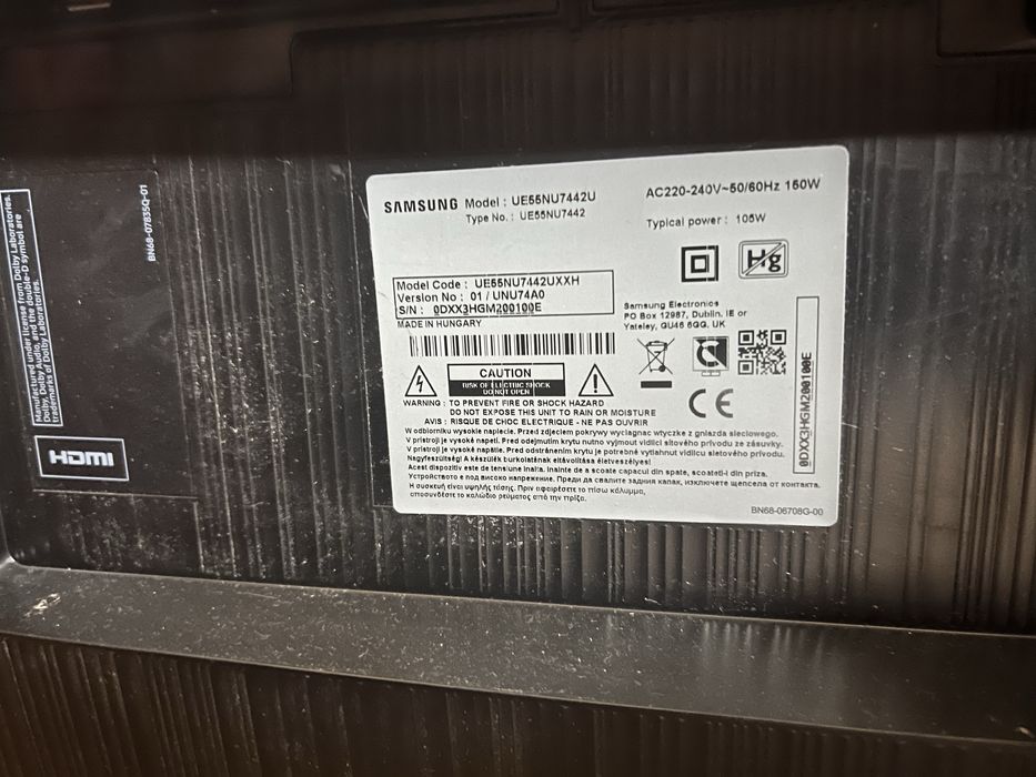 Продам 55" Samsung 55NU7442U на запчастини