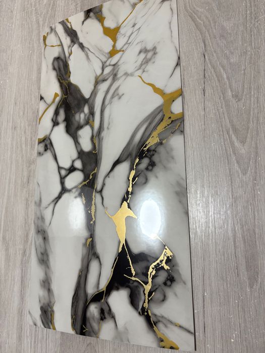 Самоклеюча плитка пвх для ванної 600*300*2 мм мармур