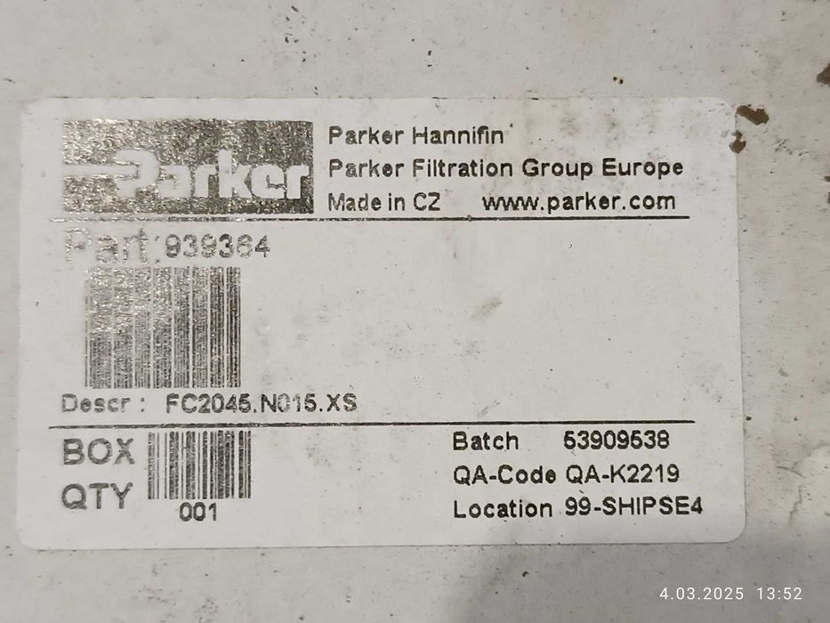 Filtr Parker 939364 - 8 sztuk