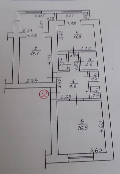 Продаж 2 кімн квартира  60 м2Світло не вимикають, газове опал