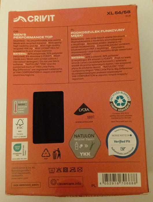 Podkoszulek funkcyjny męski