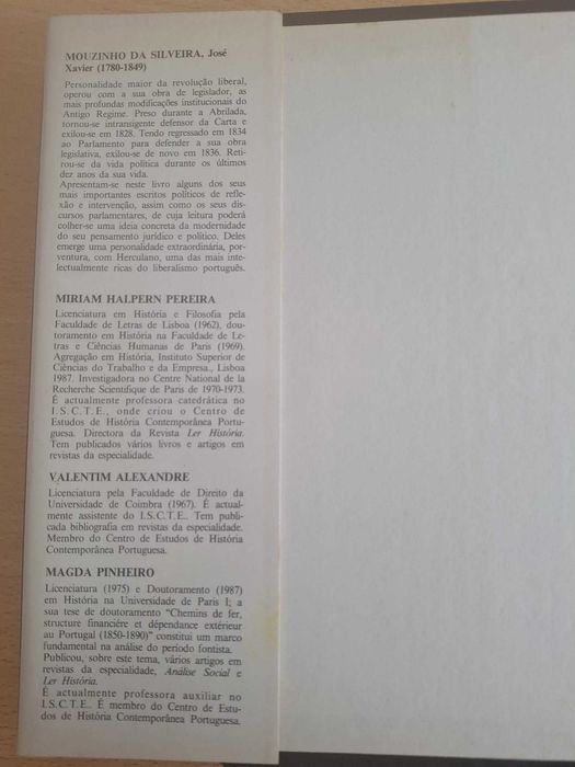 Obras - Mouzinho da Silveira