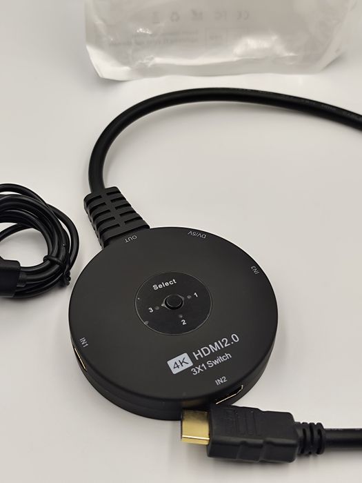 NOWY Rozdzielacz splitter HDMI 2.0 4K 3x1