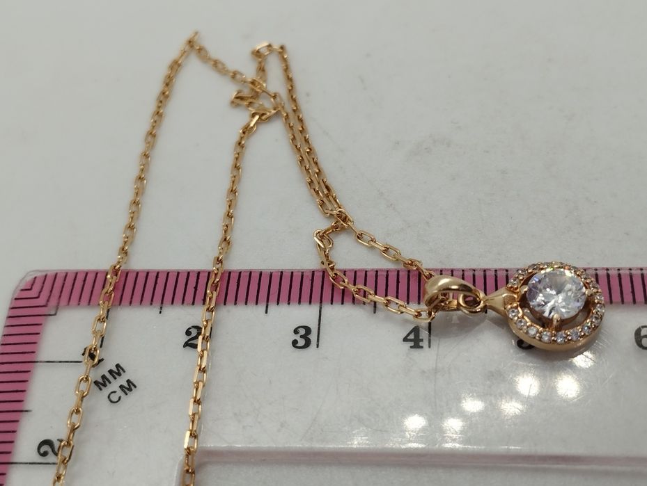 Золотая цепочка с кулончиком 50 см 3.16 грамма