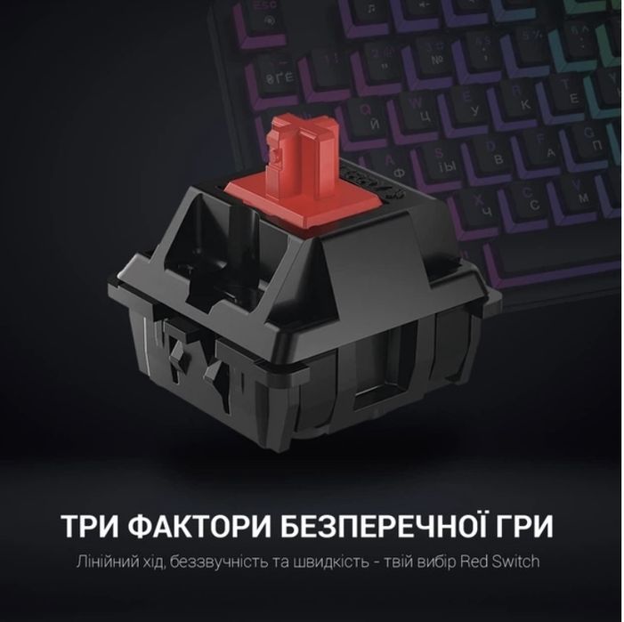 Клавиатура  GamePro MK80R RGB Red Switch Black