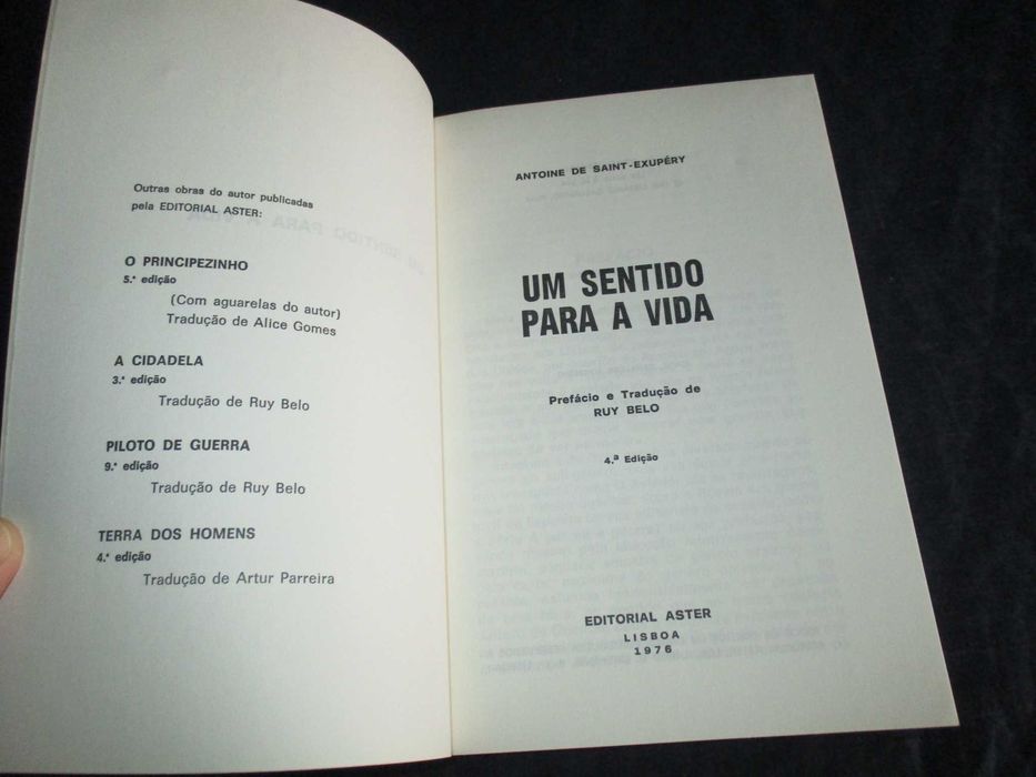 Livro Um sentido para a vida Antoine Saint-Exupéry