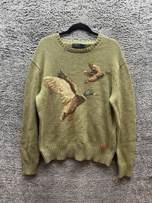 Вінтажна кофта Polo Ralph Lauren Duck / S,M,L,XL / Хакі