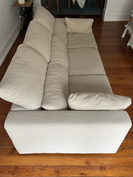 Sofá Ikea ESKILSTUNA 3 lugares c/ chaise longue bege