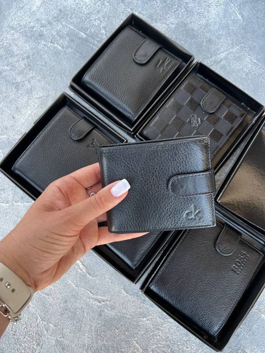 чоловічий шкіряний гаманець Портмоне Мужской кошелек подарунок