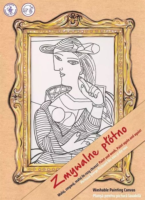 Płótno białe Kobieta w fotelu Funny Mat STRIGO. Strigo