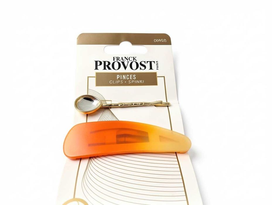 M283 Franck Provost Spinki Do Włosów Zestaw 2 Sztuki Złota Spinka Z Kryształkiem Oraz Pomarańczowa Spinka Do Włosów Ozdoby Do Fryzur Damskie Akcesoria