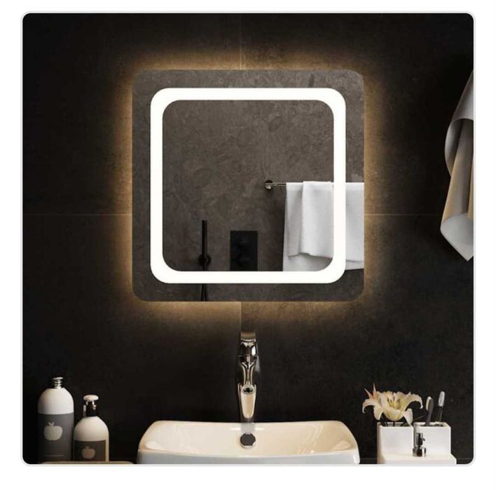 Espelho quadrado com LED