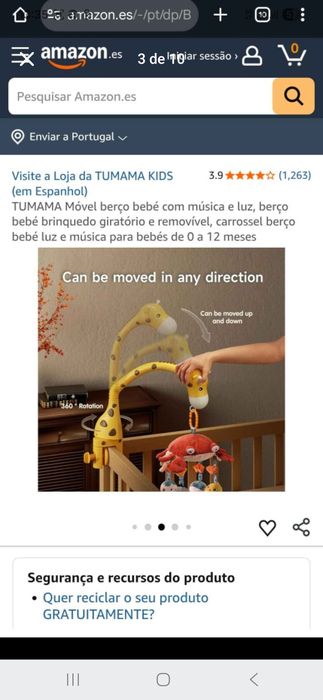Mobile berço/next to me