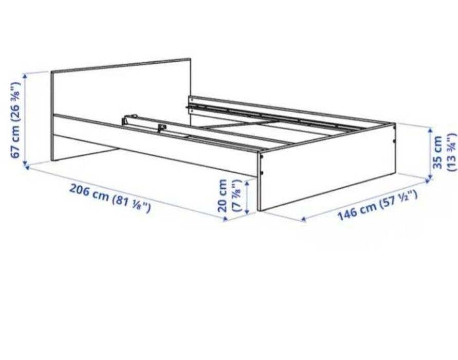 Cama  140x200 com estrado incluido