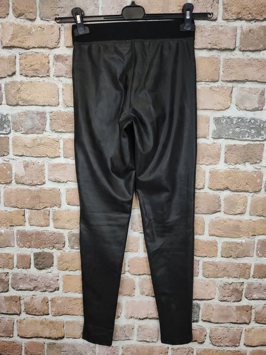 Urban classic ocieplane legginsy skóra połysk xs