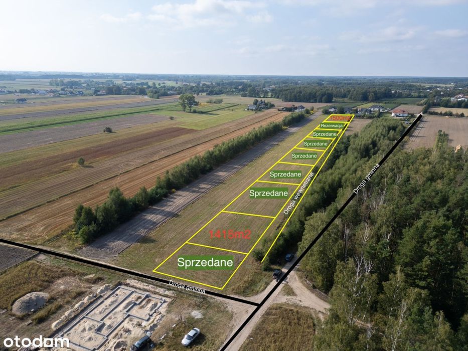 BEZPOŚREDNIO Olszanka działki budowlne od 115 tyś. / 23.5m szerokości