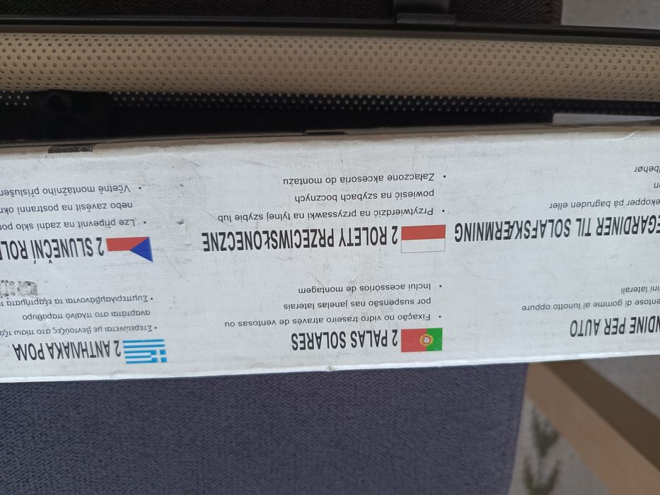 Automatyczne zwijane rolety przeciwsłoneczne samochodowe na boczne szyby/czarne perforowane