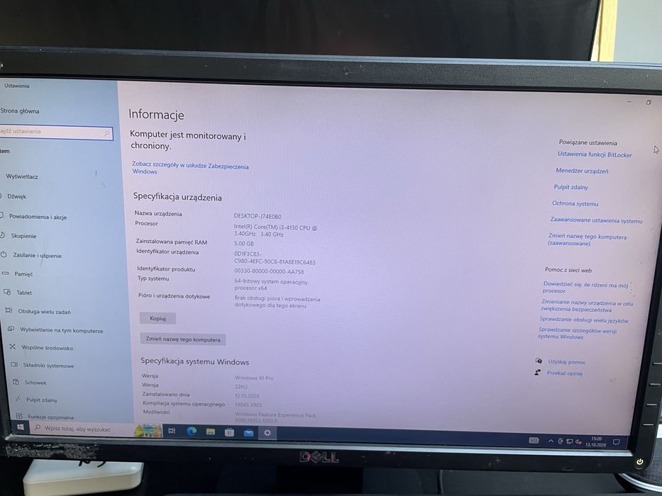 Komputer biurowy + monitor