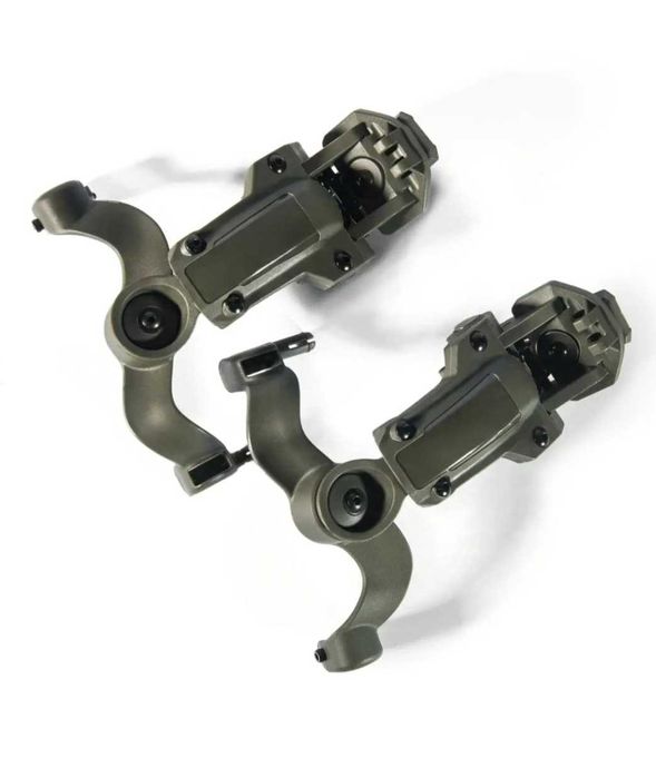 Тактичні навушники  Earmor M31 на шолом кріплення чебурашки + ліхтар