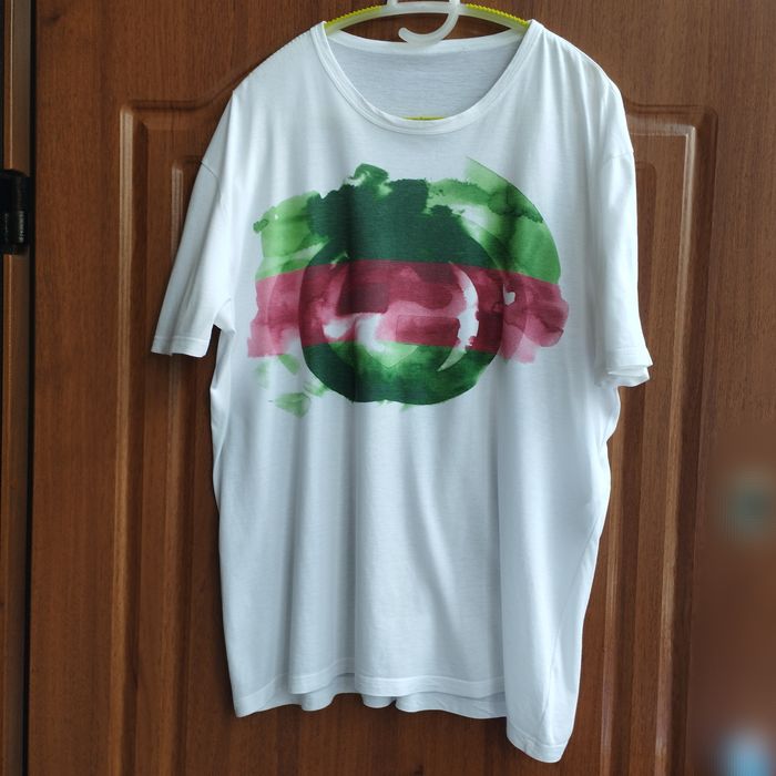 Футболка Gucci Watercolor GG logo