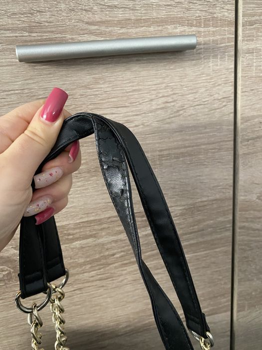 Torebka torba damska na łańcuszku złotym shopper A4