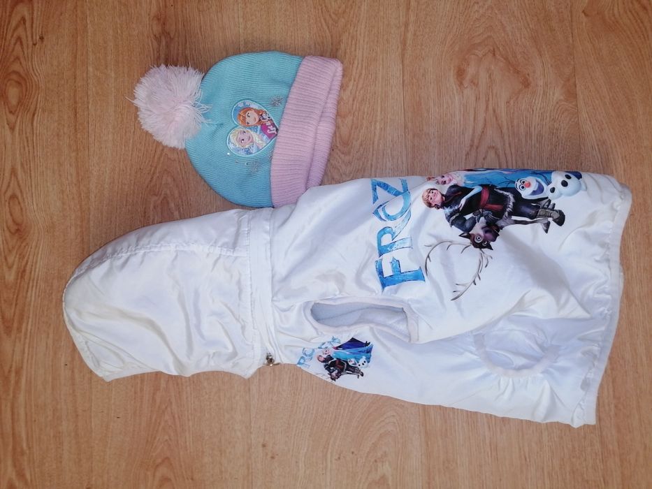 Стильная демисезонная жилетка деми жилет безрукавка Frozen Elsa шапка