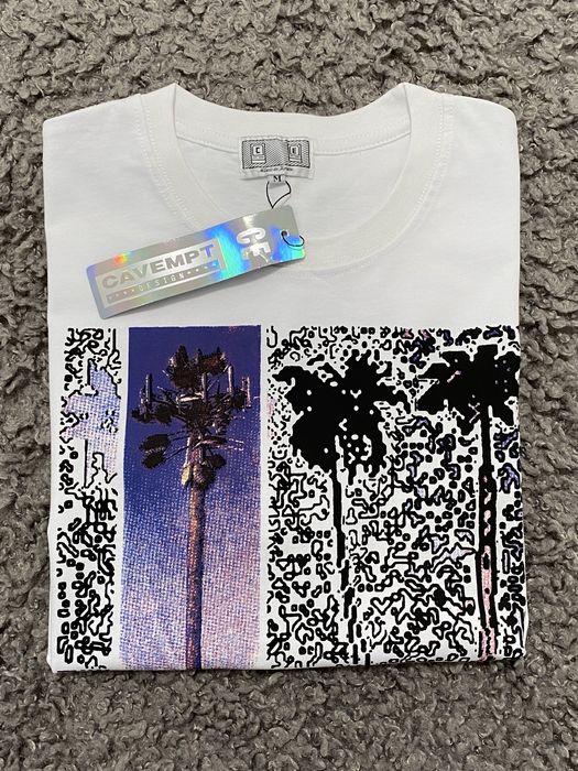 Футболка CAV EMPT чоловіча з принтом біла MADE IN JAPAN