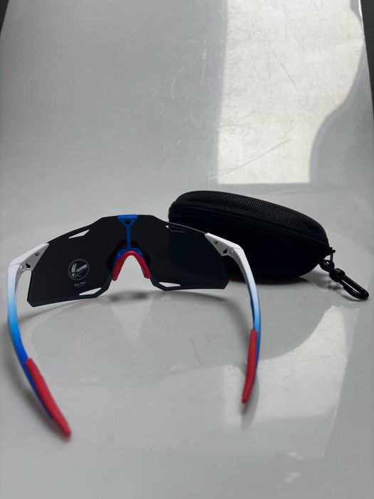 Męskie Przeciwsłoneczne Okulary Rowerowe Sportowe Gogle z Etui