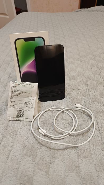 iPhone 14. 128 GB. Новый. Куплен 13.12.25 в Comfy.