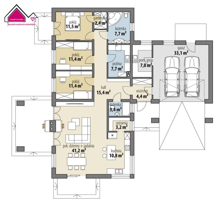 Dom przy lesie,  działka 2173 m², blisko jeziora