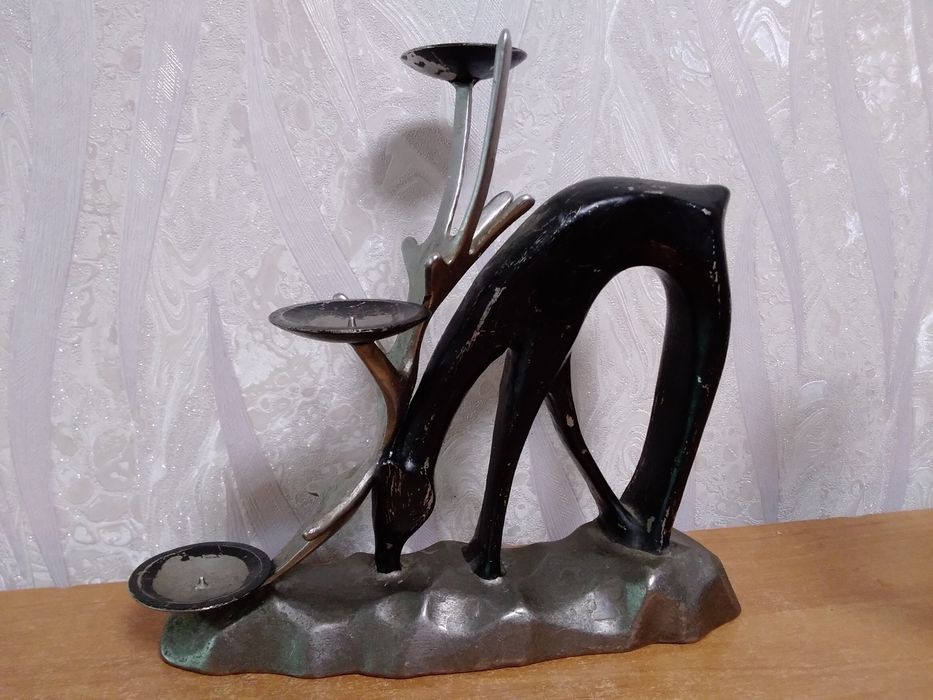 Подсвечник ссср.Олень.