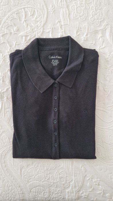 Polo preto, Calvin Klein, tamanho XS