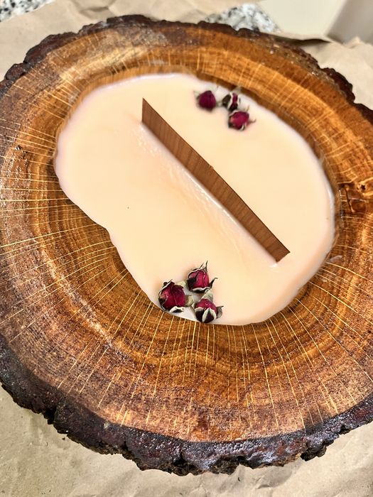 Декоративна свічка в дереві