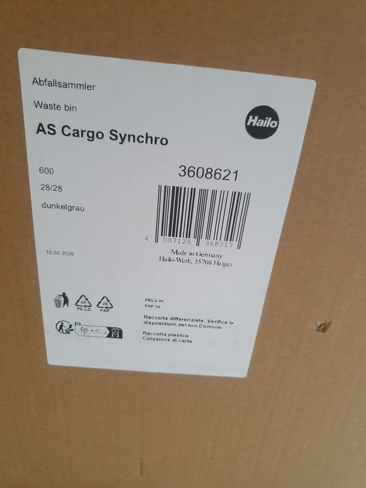 Kosz na śmieci HAILO AS Cargo Synchro 600 28/28