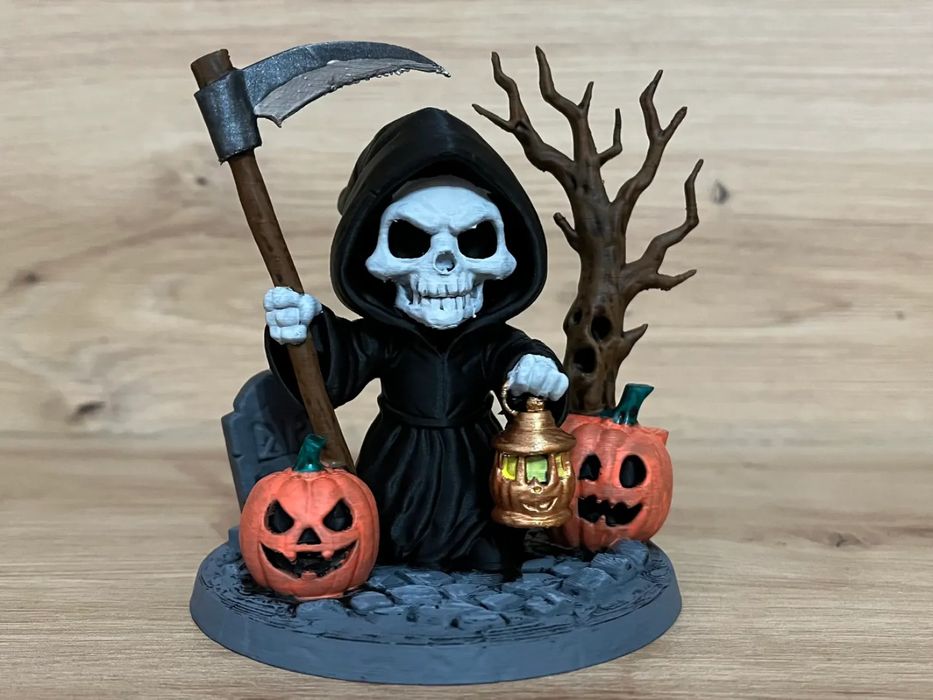 Diorama Assustador do Ceifeiro (Halloween)