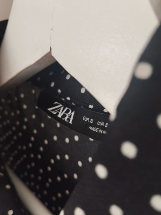 Koszula damska w kropki, w kwiaty, materiał jak jedwab, z połyskiem r.