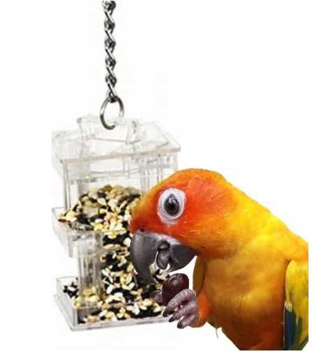 Karmiące pudełko zabawka do zerowania dla papug