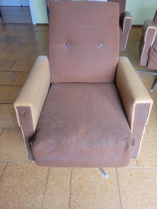 Fotele obrotowe PRL 4 szt