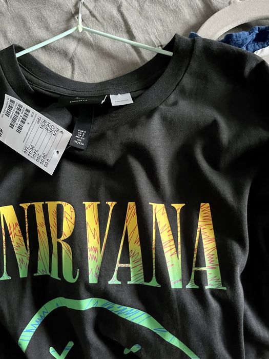 H&m tshirt Nirvana nowy rS